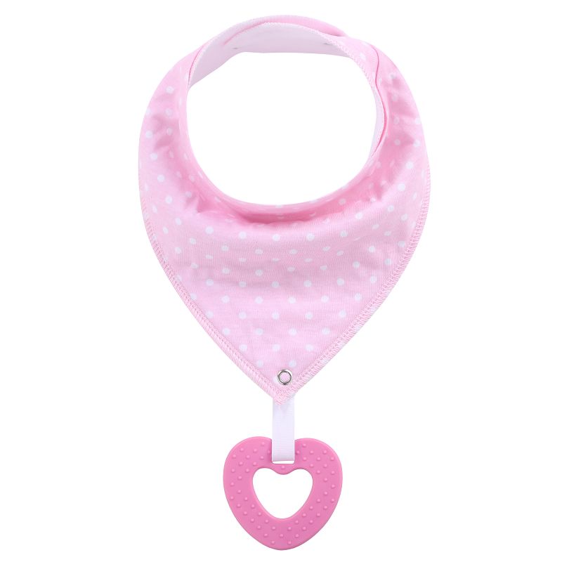 Drool Bib Bandana with Silicone Teether